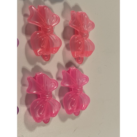 Vintage Lot Girl's Hair Clip Bows Barrettes Translucent Colorful 80's 90's Y2K - Picture 7 of 13